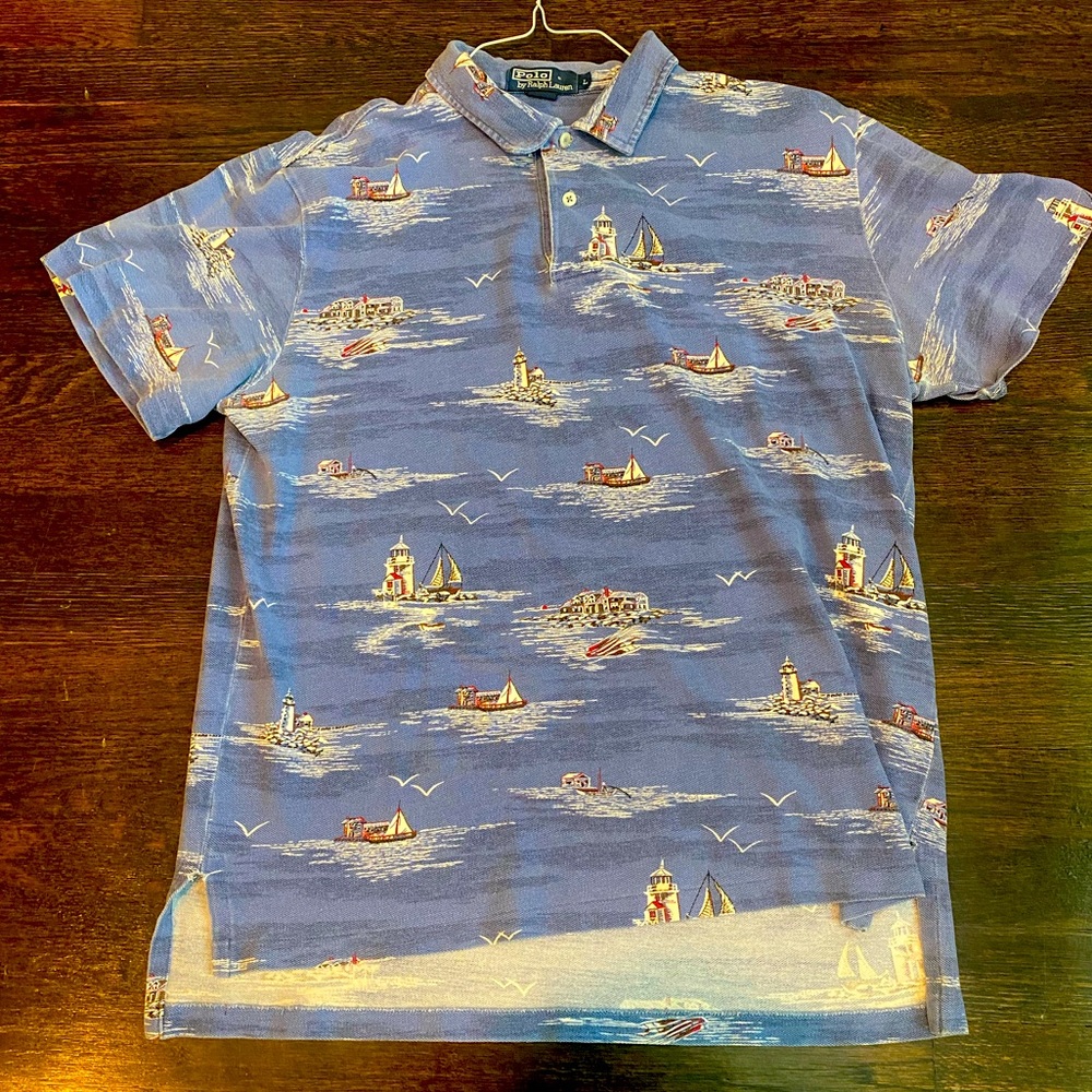 Vintage Men’s Polo by Ralph Lauren “Lighthouse” Polo - L